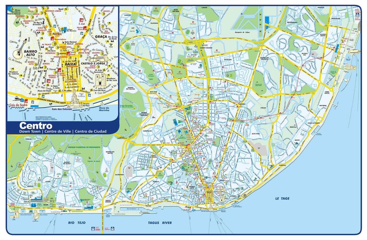 لشبونة مشاهد خريطة