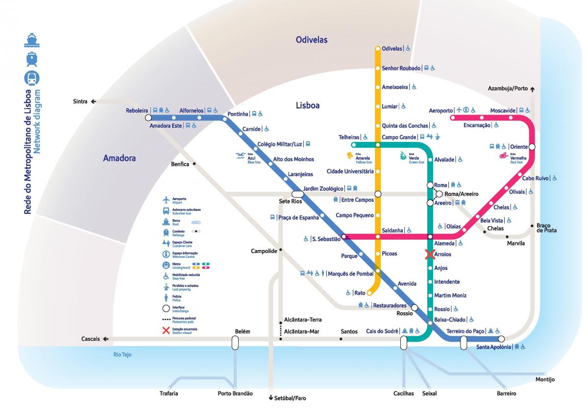 خريطة مترو لشبونة