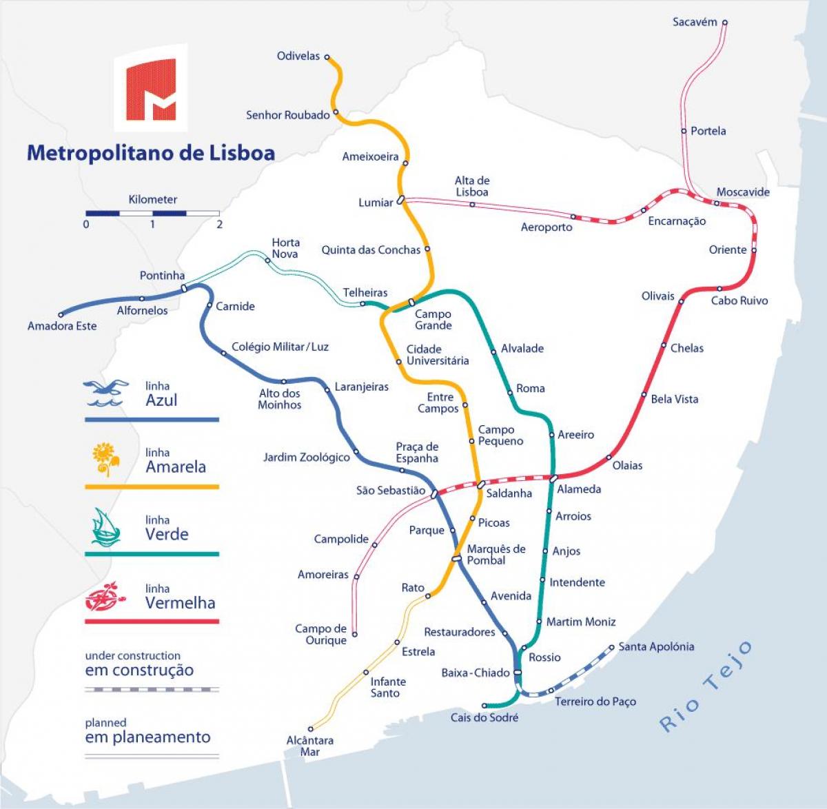 لشبونة محطات السكك الحديدية خريطة