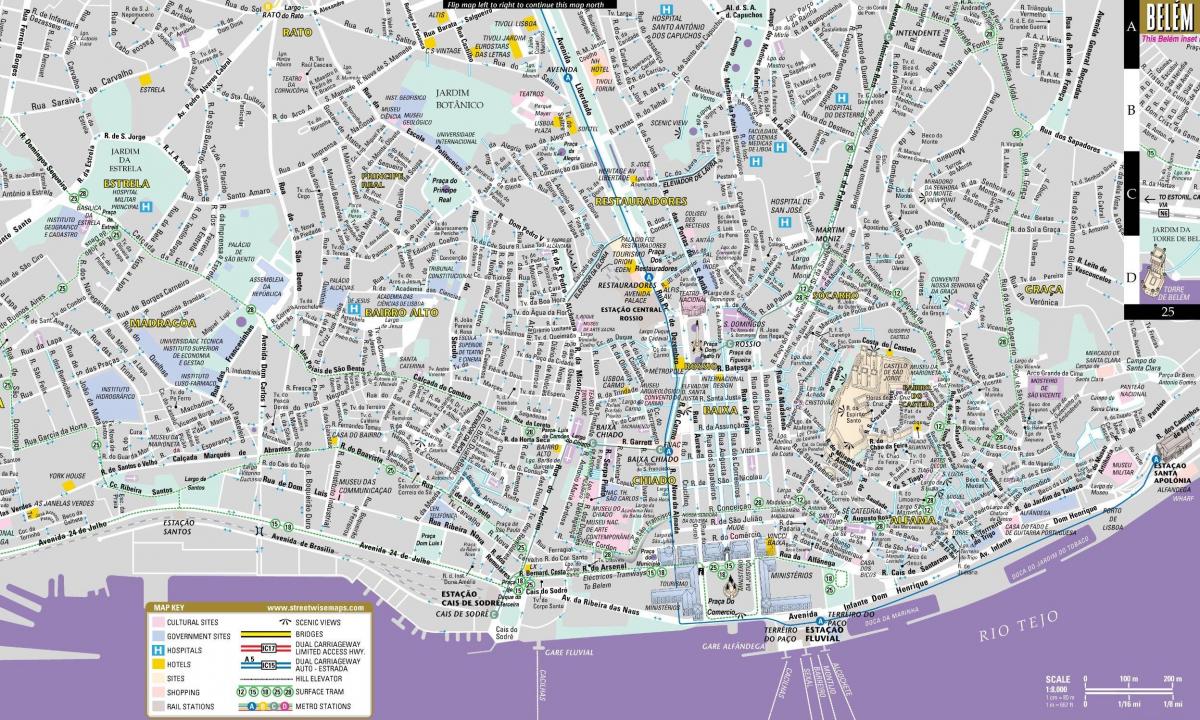 مركز مدينة لشبونة خريطة