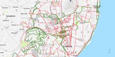 خريطة لشبونة الدراجة