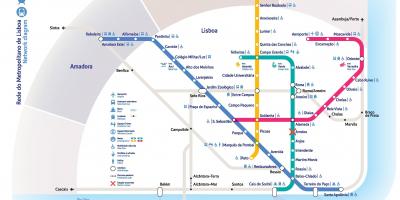 خريطة مترو لشبونة