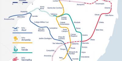 لشبونة محطات السكك الحديدية خريطة
