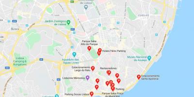 خريطة لشبونة وقوف السيارات 